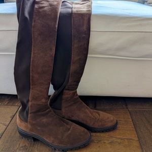 Stuart Weitzman brown suede over the knee 5050 boots